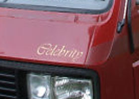 VW T25 Holdsworth Celebrity Front Logo